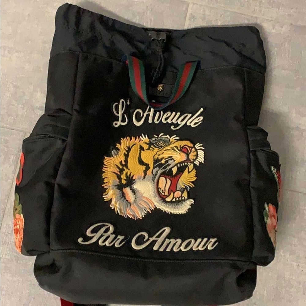 Gucci backpack blind for love techno Lion